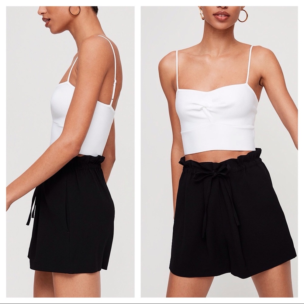 Nwot Babaton Salim Short High-Waisted Paperbag Shorts